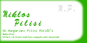 miklos pilisi business card